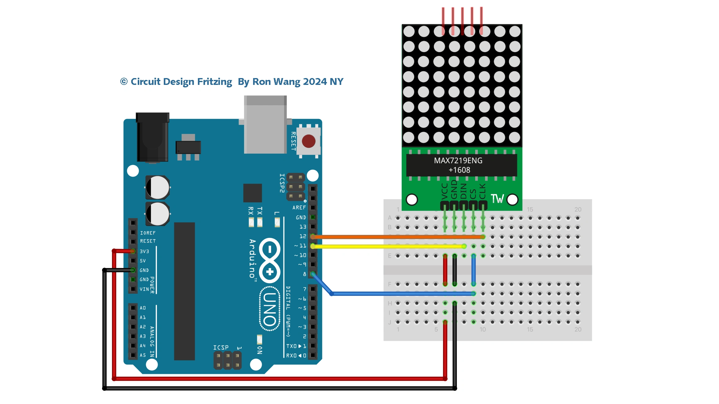 Arduino Project 019 - LED Dot Matrix Display - Basic Animation 