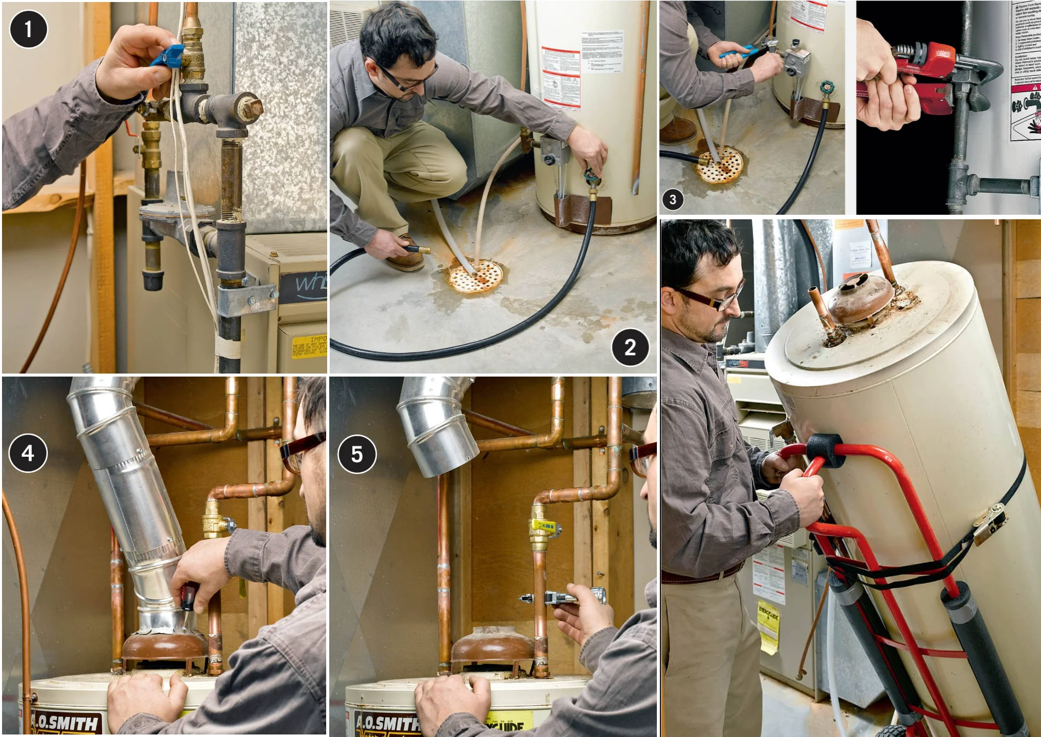 Plumbing - Remove and install a new water heater